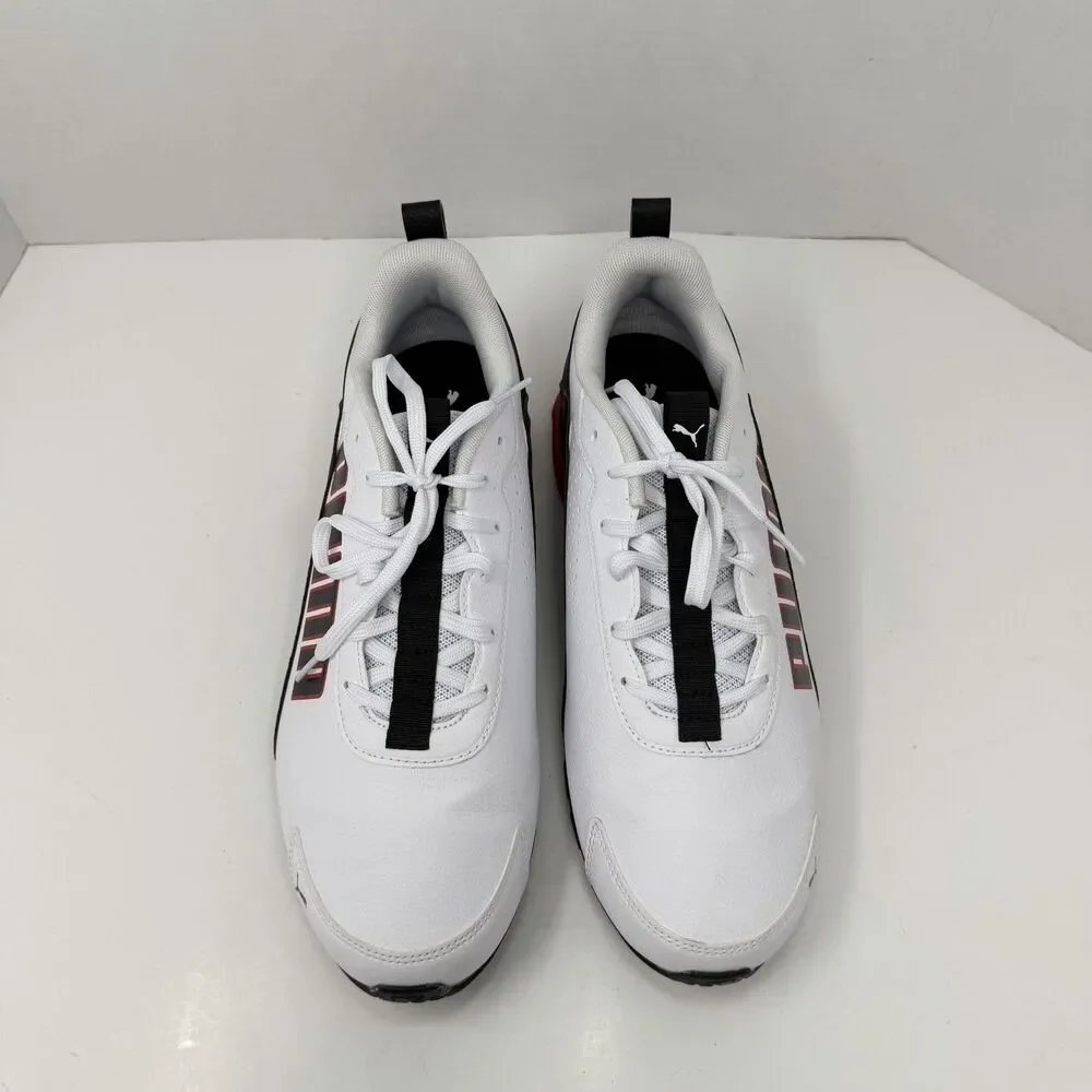 Puma Shoes Mens Sz 9.5 White Black Red SoftFoam+ ArchTec Sneakers 309941-04 1D4